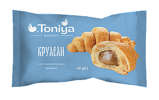 Круасани смачні та свіжі з наповнювачем зі згущеного молока (в індивідуальній упаковці) 1,32кг (33шт*40г)  ТМ TONIYA