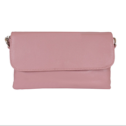 Модний невеликий пудровий шкіряний клатч конверт з клапапном
