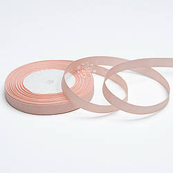Стрічка репсова шириною 12 мм світло-пудрового кольору, бобіна 23 м