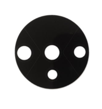 Скло камери з рамкою для смартфону Oneplus 7T, чорний