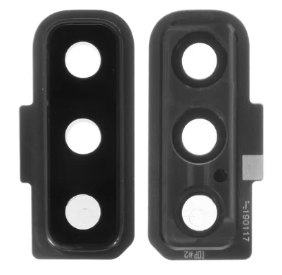 Скло камери з рамкою для смартфону Samsung A750 Galaxy A7 2018, чорний