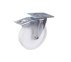 Колесо 80 мм, гальмо, поліамід