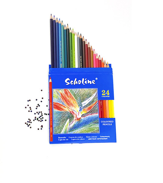 Олівці кольорові SCHOLINE "Квітка" 24 кольори шестигранні