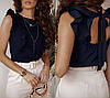 Жіноча блуза з рюшами і бантом "Урсула"| Розпродаж моделі, фото 3
