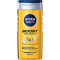 Гель для душа Nivea Men Boost 3 в 1 для тела, лица и волос, 250 мл