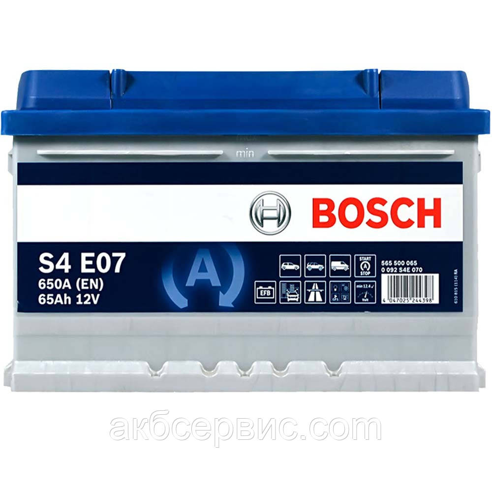 Акумулятор автомобільний Bosch 6СТ-65 S4E EFB (S4E070)