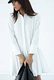Сукня міді вільного фасону hot fashion — білий колір, M (є розміри), фото 4