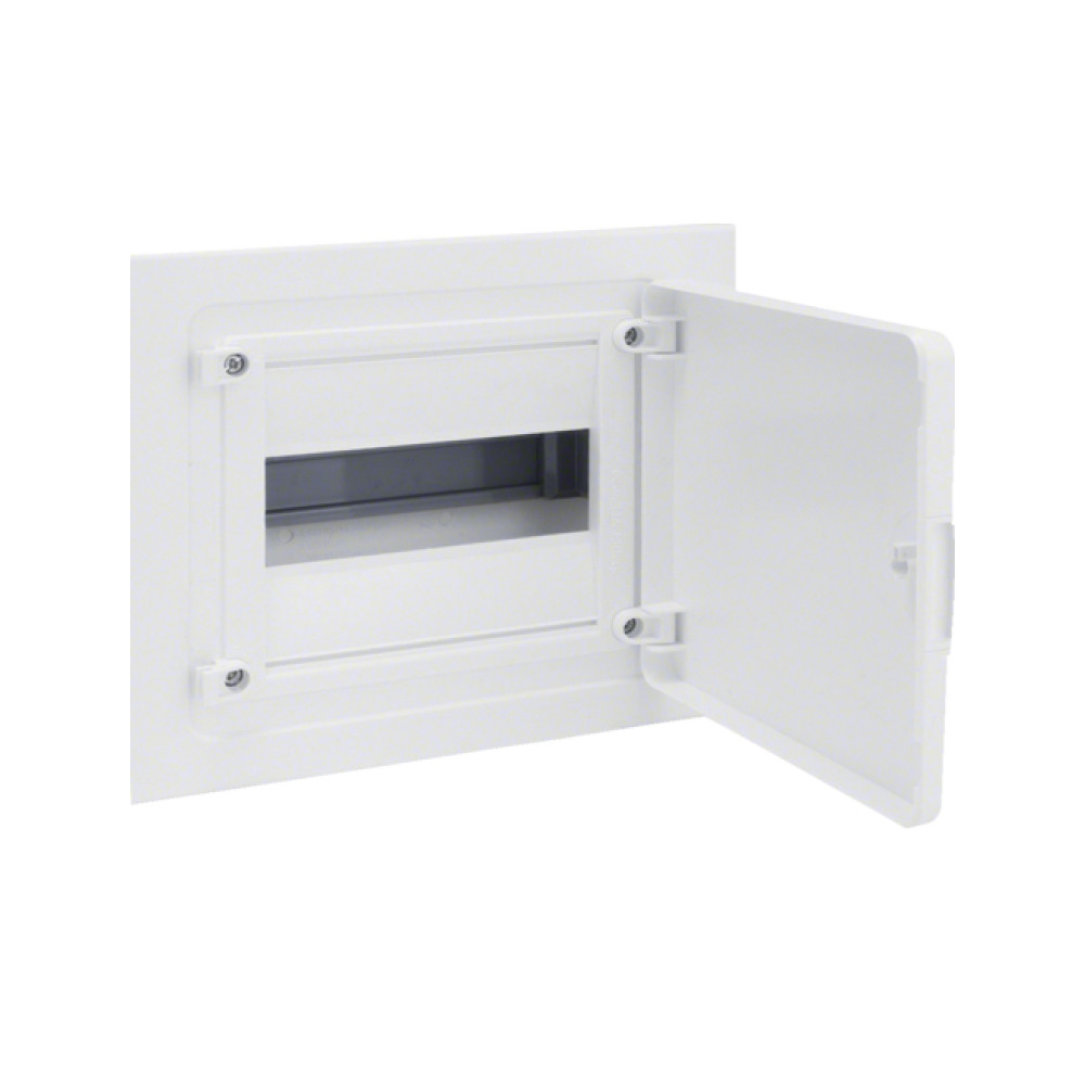 Розподільний щит Hager внутрішній 8 модулів з білими дверцятами GOLF VF108PD