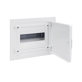 Розподільний щит Hager внутрішній 8 модулів з білими дверцятами GOLF VF108PD