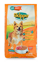 Сухий корм для собак SKIPPER курка та яловичина, 10 кг