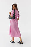 Жіноче плаття міді з верхом на запах PERRY — рожевий колір, L (є розміри), фото 2