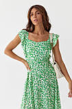 Літнє плаття з рукавами-крильцями Fame — зелений колір, M (є розміри), фото 3