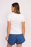 Стильна жіноча футболка CHA-NE-L — білий колір, L (є розміри), фото 3