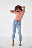 Жіноча футболка поло в полозі PORTAKAL - оранжевий колір S (їсть розмірів), фото 7