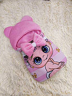 Детский конверт - спальник "Мия" для девочки, розовый