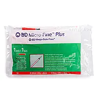 Інсулінові шприци BD Мікро Файн Плюс U-40 1 мл (Micro Fine Plus U-40 1 ml) - 10 шт.