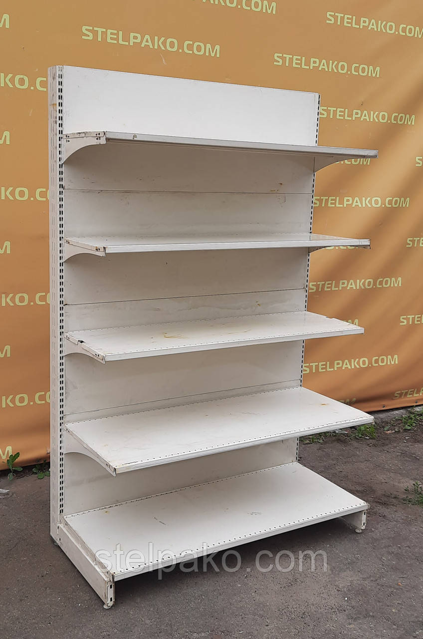 Торгові односторонні (пристінні) стелажі «Колумб» 200х125 см., на 5 полиць, Б/у