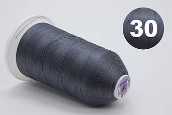 Нитка TURTLE 100% поліестер, товщина № 30, колір 69197 темно-сірий, довжина 2500м, Туреччина