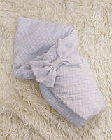 Демисезонный плюшевый конверт - одеяло для новорожденных, белый