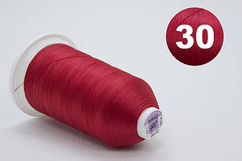 Нитка TURTLE 100% поліестер, товщина № 30, колір 35172 червоний, довжина 2500м, Туреччина