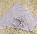 Двосторонній плюшевий конверт для новонароджених, зимовий білий, фото 3