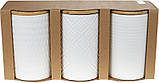 Набір 3 керамічні банки «Modern» White Style 800мл ukrfarm з бамбуковими кришками, фото 2