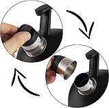 Чайник Ofenbach Magic Kettle 1.5л greenpharm з нержавіючої сталі зі свистком, чорний матовий, фото 3