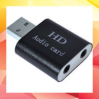 Звуковая карта Dynamode USB 8 (7.1) каналов 3D алюминий, черная (44888)