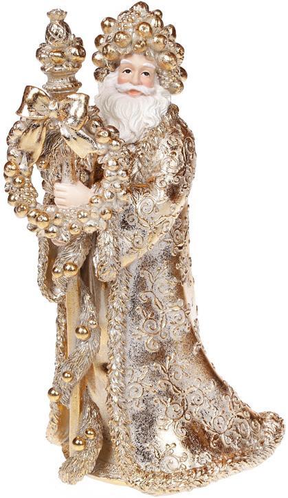 Декоративна статуетка "Золотий Санта" 30.7см greenpharm, фото 1