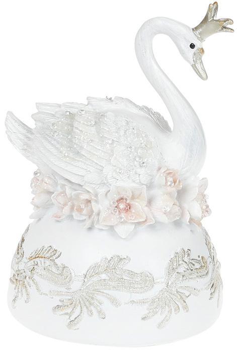 Декоративна статуетка "Лебідь в магноліях" 14.8см greenpharm музична, фото 1
