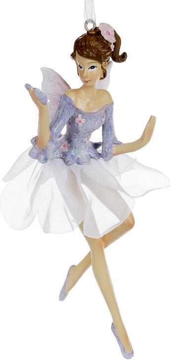 Декоративна підвісна фігурка "Фея" 5.5х4х15.5см greenpharm, полистоун, ліловий, фото 1