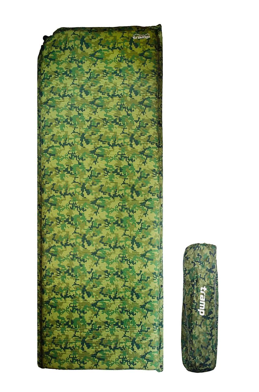 Килимок каремат самонадувний Tramp 186x65x5 см, піксель мультикам
