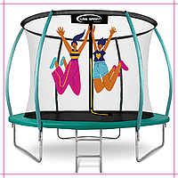 Батут 252см King Sport PRO з внутрішньою сіткою + драбина