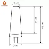 Светодиодная лампа G4 220V 5W 3000K Biom, фото 5