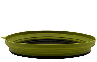 Тарілка Tramp пласка силіконова з пластиковим дном олива 1070 мл