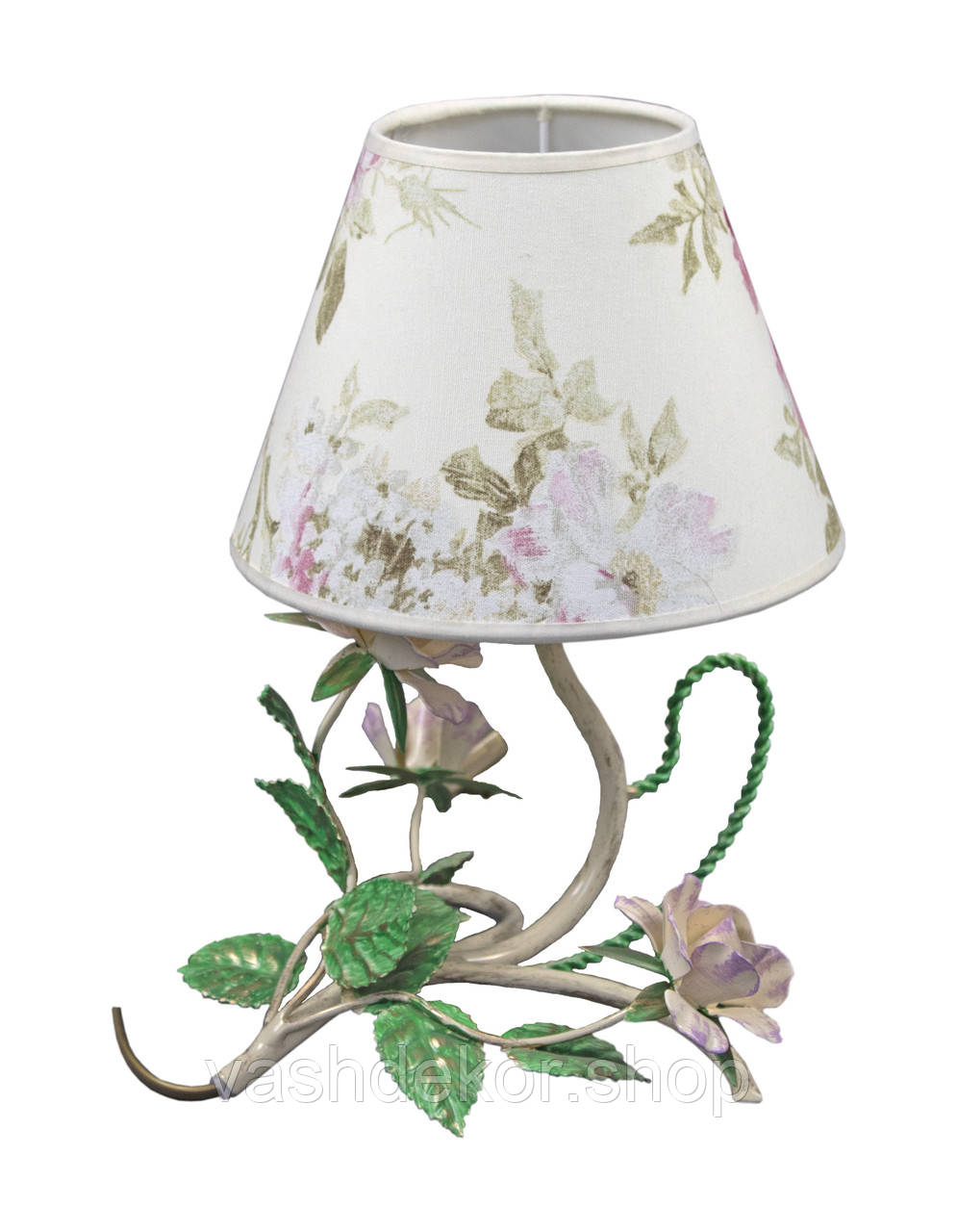 Декоративна настільна лампа з квітами 21х34 см
