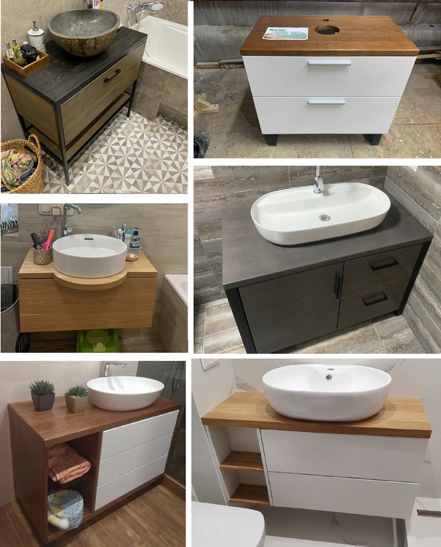 Купить Тумба - подставка под раковину чашу из дерева Лиственницы в ...