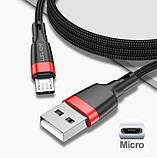 USLION Кабель заряджання та передавання даних USB - microUSB 1 метр високошвидкісний 5A QC3.0, фото 3
