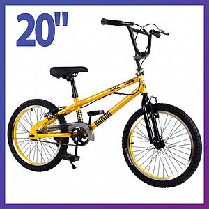 Трюковий велосипед TILLY BMX 20' T-22061 двоколісний сталевий жовтий