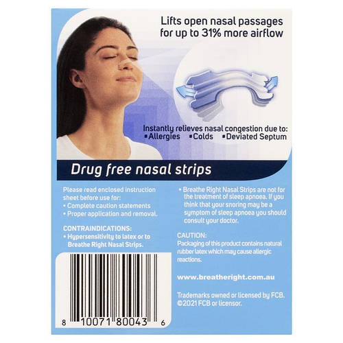 Купить Полоски от заложенности носа Breathe Right Nasal Strips 30 шт ...