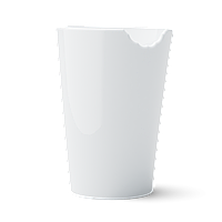 Чашка порцелянова 58products Tasen з відкусаним кроєм 400 мл біла TAS23701/TS