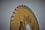 Алмазний диск турбоволна 115x2.2х7.5x2.2 відрізка для болгарки укріплений (за бетоном, каменем, граніту), фото 2