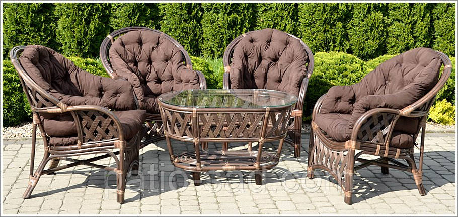 Комплект плетених меблів із ротангу 4+1 CASABLANKA, фото 1