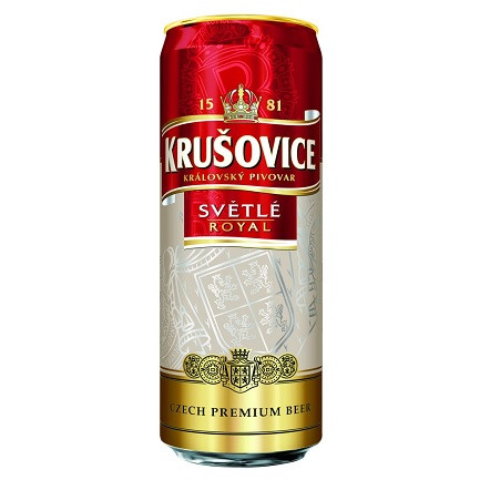 Пиво Світле Krusovice Svetle Royal 12% Спирту Крушовиця з/б 0,5 л Чехія