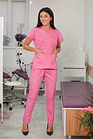 Жіночий медичний костюм "Едельвіка" рожевий