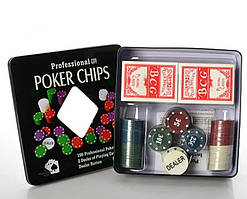 Набір для покеру 3896 A на 100 фішок з номіналом