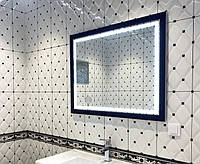 Зеркало в ванную комнату с LED-подсветкой и черной покраской BLACK