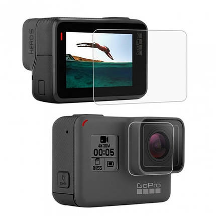 Захисне скло для екрана та лінзи камери GoPro Hero 5/6/7, фото 1
