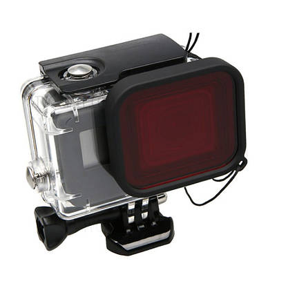 Фільтр підводний червоний v2 для камер GoPro Hero 5 / 6 / 7, фото 3