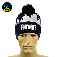 Детская зимняя шапка - Фортнайт / Fortnite - Темно-синий